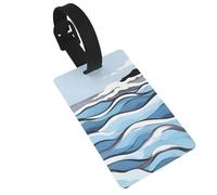 Waves Lapping at The Rocks Prints Luggage Tags are Lightweight Easy to Use and Quick to Identify for Travel Suitcases, and Duffel Bags.