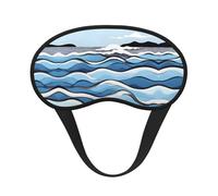 Waves Lapping at The Rocks Sleep Mask Soft Eye MaskBlindfold Eyeshade Smooth Comfortable Eye Cover with