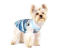 Waves lapping at the rocks Small Dog Cotton Vest M - Breathable, Soft, and Comfortable Pet Clothing for Cats and Dogs