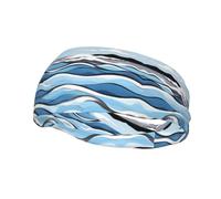 Waves lapping at the rocks Sports Sweatband Headband Lightweight Stretch Breathable Moisture Absorbing for Men and Women