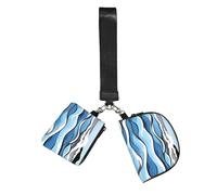 Waves Lapping At The Rocks Wristlet Keychain Wallet For Women-Small Wrist Bag For Keys Cards, 2 Pack Zip Pouch For Running Gym Travel, Outdoor Sports