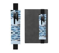 Waves Lapping at The rocksPrinted Leather Pencil case Bookmark, Dual-Purpose, Suitable for Marking journals, Diaries, Manuals, etc.