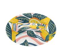 Waves Line Yellow Lemon Pet Dog Bed Calming Anti Anxiety Orthopedic Dog Bed for Extra Small Size Pets Sleeping XS