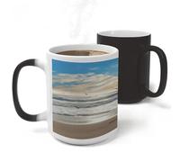 Waves on Beach Ceramic Coffee Mug with Sea Birds for Women Men Funny Magic Mug Personalized Heat Sensitive Mug Color Changing Mug Personalization Idea