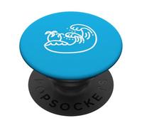 Waves On The Beach Storm Surfer Vacation Cruise PopSockets Adhesive PopGrip