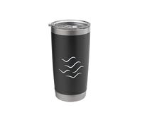 Waves or Birds? A Minimalist Sea Illusion Stainless Steel Insulated Tumbler