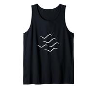 Waves or Birds? A Minimalist Sea Illusion Tank Top