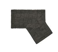 Waves Pure Cotton Jacquard 2pc Bath set in Charcoal - Mat 50x80cm / Pedestal 50x40cm