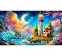 waves Recycled Paper Puzzle Game 1000 Piece Educational Game Challenge Fun Present & Activity for Home for Adults 38x26cm/1000pcs