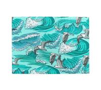 Waves Sketch Seagull Birds,500 Pieces Puzzles for Adults-Wooden Jigsaw Puzzle for Adults Elderly