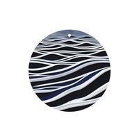 Waves Turbulent Pattern Car Air Fresheners 4 Pcs Round Shape Hanging Aromatherapy Tablets Scented Fresheners For Bedroom Bathroom