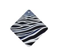 Waves Turbulent Pattern Car Air Fresheners 6 Pcs Square Hanging Aromatherapy Tablets Scented Fresheners For Bedroom Bathroom