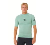 Rip Curl Waves Upf Short Sleeve Rash Guard Green XL Man