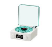 Waves Vinyl Bluetooth Speaker - Retro White Noise Speaker, Portable Record Player, RGB Light & Nature Sounds
