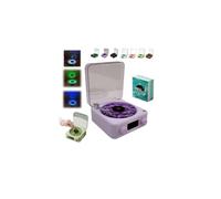 Waves Vinyl Bluetooth Speaker With Three Ambient Lights,The Waves Vinyl Player With Adjustable Light And Time,Small Record Player For Room Desk,Retro Vinyl Player Style Speaker