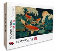 Waves Wooden Jigsaw Puzzles 141x87cm, Fish Jigsaw Puzzles 4000 Piece for Adults with Box, Educational Challenging Game, Gifts for Teens, Back Lettering Easy to Distinguish, Home Decoration, H-4476