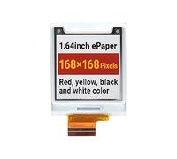 Waveshare 1.64inch E-Paper (G) Raw Display Compatible with Raspberry Pi 4B/3B+/3B/2B/B+/A 168 × 168 Resolution SPI Interface Red/Yellow/Black/White Supports Jetson Nano
