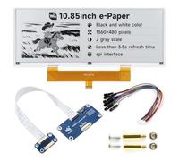 Waveshare 10.85inch e-Paper Display, Compatible with Raspberry Pi 5/4B/3B/Zero/Zero W/Zero 2W/Pico/Pico W/Pico WH, E-Ink Display, 1360 × 480, Black/White, SPI Interface, with Driver Board