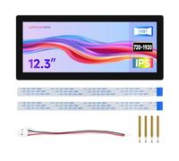 Waveshare 12.3inch DSI Capacitive Touch Screen, 720x1920 Pixels, IPS Panel, 10-Point Touch, Optical Bonding Toughened Glass Panel for Raspberry Pi 5/Omni3576