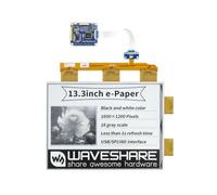 Waveshare 13.3inch E-Paper E-Ink Display HAT for Raspberry Pi 1600x1200 Pixels Black/White 2-16 Grey Scales USB/SPI/I80…