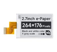Waveshare 2.7 Inch E-paper Raw Display Panel 264x176 Resolution 3.3v E-Ink Electronic Paper Screen without PCB with Embedded Controller,Communicating via SPI Interface