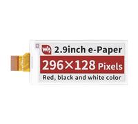 Waveshare 2.9Inch E-Paper Raw Display Panel(B),296x128 Resolution 3.3v E-Ink Electronic Paper Screen Without PCB,Red Black White Three-Color Display for Raspberry Pi/Jetson Nano/Arduino/STM32