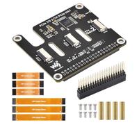 Waveshare 2-Ch PCIe FFC Adapter Board For Raspberry Pi 5, Expands The PCIe Interface Of The Pi 5 To 2-Ch PCIe FFC Connectors, Supports Stacking Multiple PCIe HATs, Raspberry Pi 5 PCIe HAT
