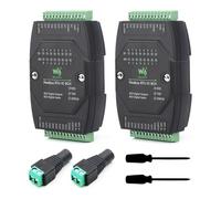 Waveshare 2PCS Industrial 8-Ch Digital Input & Output Module, DC 7~36V Wide Voltage Power Supply, Modbus RTU Protocol, Multiple Isolation Protection Circuits, Rail-Mount Support