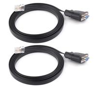 Waveshare 2PCS RS232 to RJ45 Console Cable, RS232 DB9 Female Port to RJ45 Console Male Port, Console Communication Kabel, Cable Length 1.8m