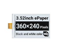 Waveshare 3.52inch E-Paper Raw Display Compatible with Raspberry Pi 4B/3B+/3B/2B/B+/A 360 x 240 Resolution SPI Interface Black/White Supports Jetson Nano without Driver Board