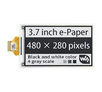 Waveshare 3.7inch E-Paper E-Ink Raw Display with 480x280 Pixels Black/White 4 Grey Scales SPI Interface Without PCB