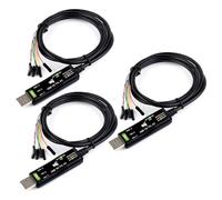 waveshare 3PCS Industrial USB to TTL (C) 6pin Serial Cable, Original FT232RNL Chip, Multi Protection Circuits, Multi Systems Support, with Hardware Flow Control