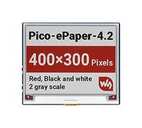 Waveshare 4.2inch E-Paper (B) for Raspberry Pi Pico 400x300 Pixels Red/Black/White E-Ink Display Module with SPI Interface