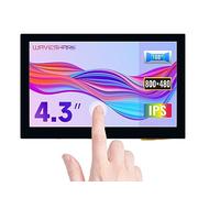 Waveshare 4.3inch LCD Capacitive Touch Display for Raspberry Pi 4B/3B+/3 3B/2B/B 800x480 IPS Wide Angle MIPI DSI Interface Screen