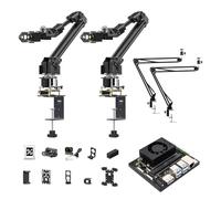 Waveshare 5 + 1 DOF High-Torque Serial Bus Servo Dual Robotic Arm AI Kit, Supports Hugging Face LeRobot AI, ESP32, 2-DOF Wrist Joint, 5X All-Metal ST3235 Servos, with Jetson Orin NX 8GB Kit