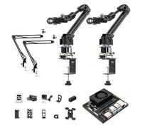 Waveshare 5 + 1 DOF High-Torque Serial Bus Servo Dual Robotic Arm AI Kit, Supports Hugging Face LeRobot AI, ESP32, 2-DOF Wrist Joint, 5X All-Metal ST3235 Servos, with Jetson Orin Nano 8GB Kit