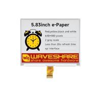 Waveshare 5.83inch E-Paper Display (G), E-Ink Display(Raw Display, without Driver Board), 648 x 480, Red/Yellow/Black/White, SPI Interface