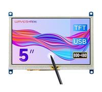Waveshare 5 Inch Display for Raspberry Pi 4 Resistive Touchscreen HDMI LCD (G) 800 x 480 Resolution Supports All Raspberry Pi/Windows 10/8.1/8/7 PC Computer Monitor/Multi Mini-PCs/Game Console