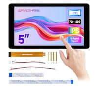 Waveshare 5inch DSI Capacitive Touch Display, Compatible with Raspberry Pi 5/4B/3B+/3A+, 720 × 1280, IPS, Optical Bonding Toughened Glass Panel, DSI Interface, 5-Point Touch, Aluminum Alloy Case