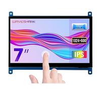 Waveshare 7 inch Display for Raspberry Pi 4 Capacitive Touchscreen HDMI LCD (C) 1024x600 Resolution IPS with 170° View Angle Support All Raspberry Pi/Windows 10/8.1/8/7 PC Monitor