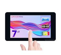 Waveshare 7inch Capacitive Touch LCD Display, DSI Interface, IPS Screen, 800 x 480 Pixels, Up to 5-Point Touch, 170° Wide Viewing Angle, compatible with Raspberry Pi/VisionFive2/Core3566