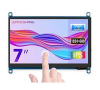 Waveshare 7inch Display for Raspberry Pi 4 Capacitive Touchscreen HDMI LCD 1024x600 Pixel IPS Monitor support All RPi/Jetson Nano/PC, Support Software Configurable Resolution (up to 1920x1080)