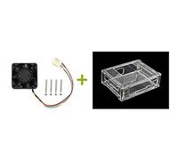 Waveshare Acrylic Clear Case (Type A) and Dedicated Cooling Fan for Jetson Nano Developer Kit PWM Speed Adjustment Strong Cooling Air