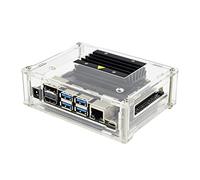 Waveshare Acrylic Clear Case (Type A) for The Jetson Nano Developer Kit Easy Access to The Peripheral Connectors Supports Cooling Fan