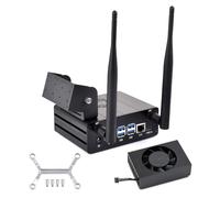 Waveshare Aluminum Alloy Case for Jetson Orin, with Official Cooling PWM Fan, Mini-Computer Case, Camera Holder, Compatible with Jetson Orin Nano Super Developer Kit/Orin Nano and Orin NX Kits