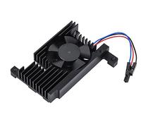 Waveshare Aluminum Alloy Cooling Fan Compatible with Raspberry Pi 4 Model B 1GB/2GB/4GB/8GB Dedicated All-In-One PWM Speed Adjustment