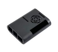Waveshare Black ABS Case Type D, for Raspberry Pi 4(Not Included), consists of Cooling Fan/Heat Sinks/Rubber Feet/Screwdriver