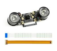 Waveshare Camera IMX219 Sensor, 8 Megapixels, Infrared Night Vision, 77° FOV Compatible with Raspberry Pi 5 /Pi4/CM4, for Jetson Nano/Jetson Xavier NX