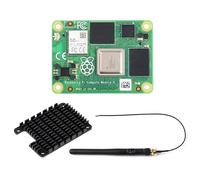 Waveshare CM4 Computing Module Core Board, with Heatsink & Antenna, Upgraded Quad Core 64bit CPU, 1GB LPDDR4 SDRAM, 32GB eMMC Flash Memory, 2.4GHz/5GHz Dual Band WiFi, BT5.0 BLE, Dual HDMI 4K Output