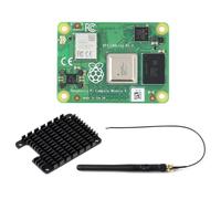 Waveshare CM4 Computing Module Core Board, with Heatsink & Antenna, Upgraded Quad Core 64bit CPU, 2GB LPDDR4 SDRAM, 2.4GHz/5GHz Dual Band WiFi, BT5.0 BLE, Dual HDMI 4K Output